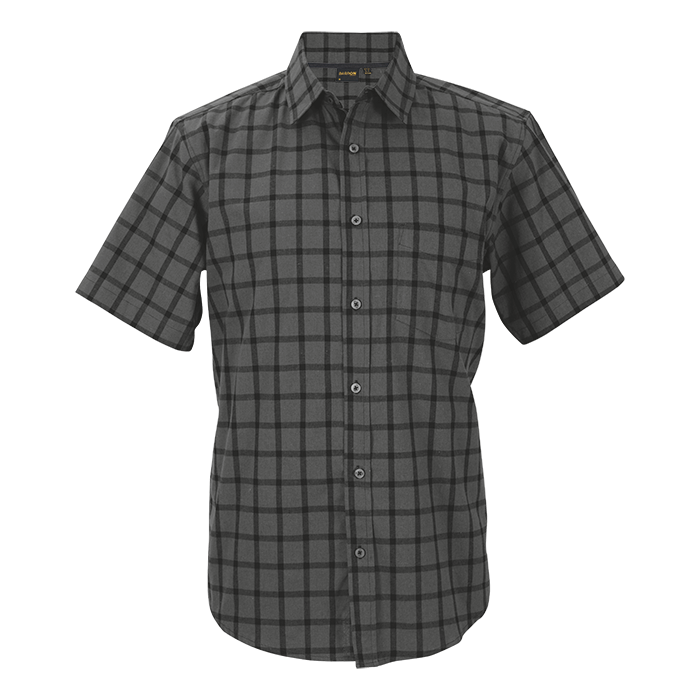 Mens Check Enviro Short Sleeve Lounge Shirt (LO-ENV) - Image 2