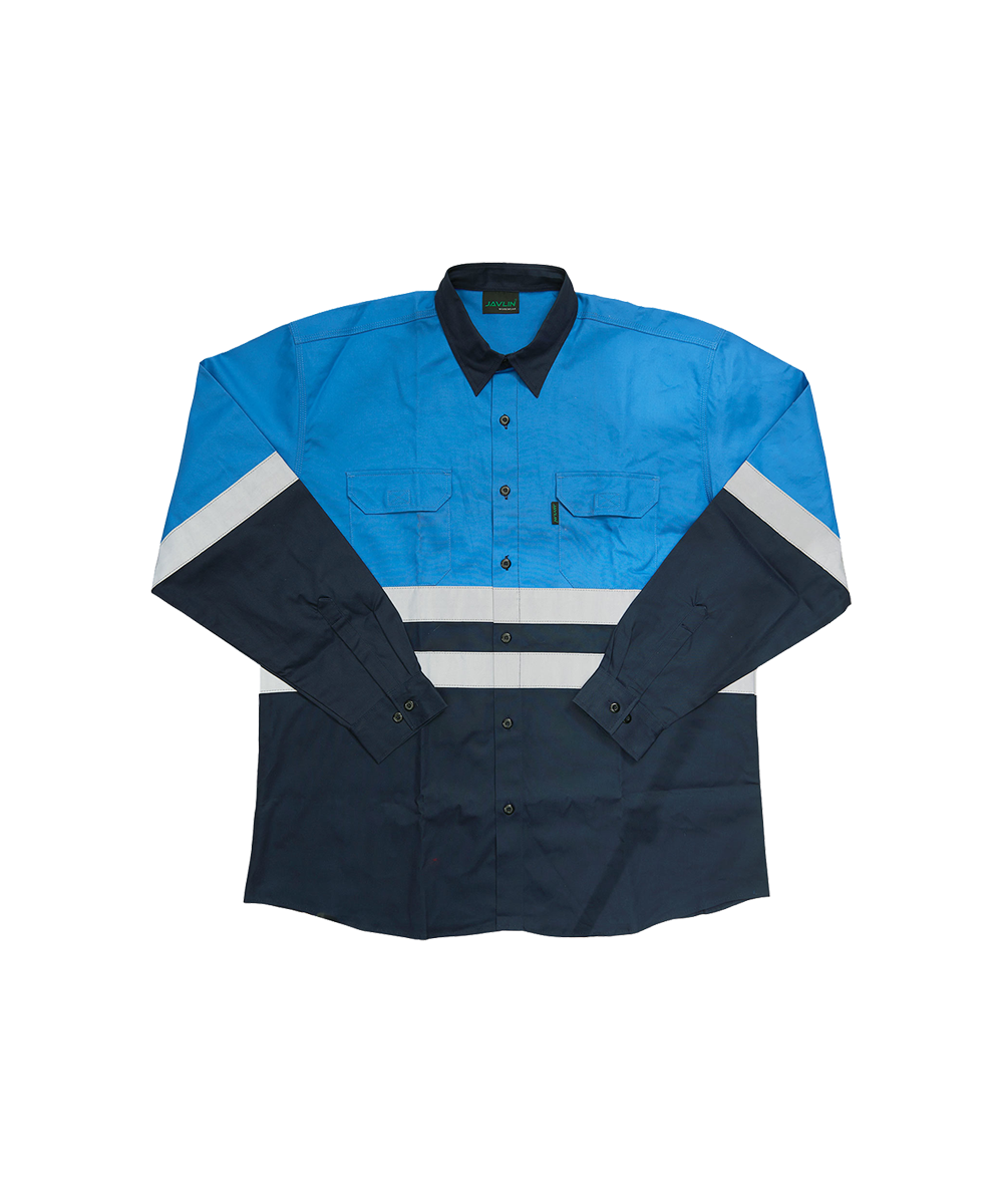 Hi-Vis Two Tone Long Sleeve Work Shirt (4738-CO)