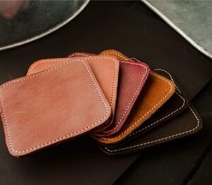 100% Leather Coasters